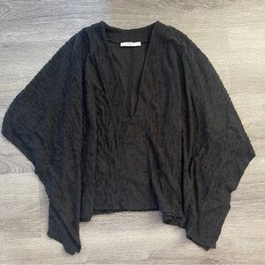 ZARA Textured Batwing Top